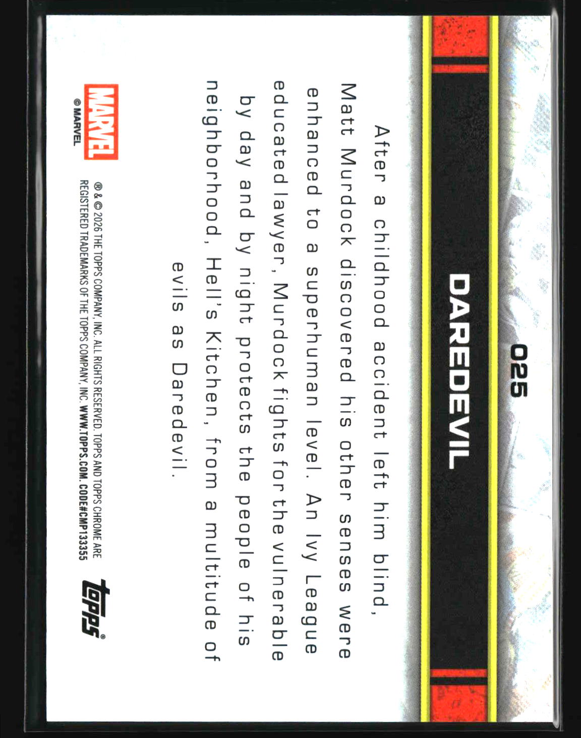 Daredevil 2026 Topps Chrome Marvel Comics #25
