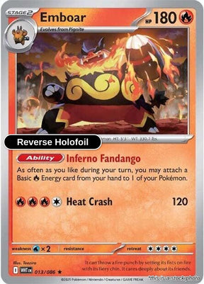 Emboar - 013/086 - [WHT - SV: White Flare] - Reverse Holofoil