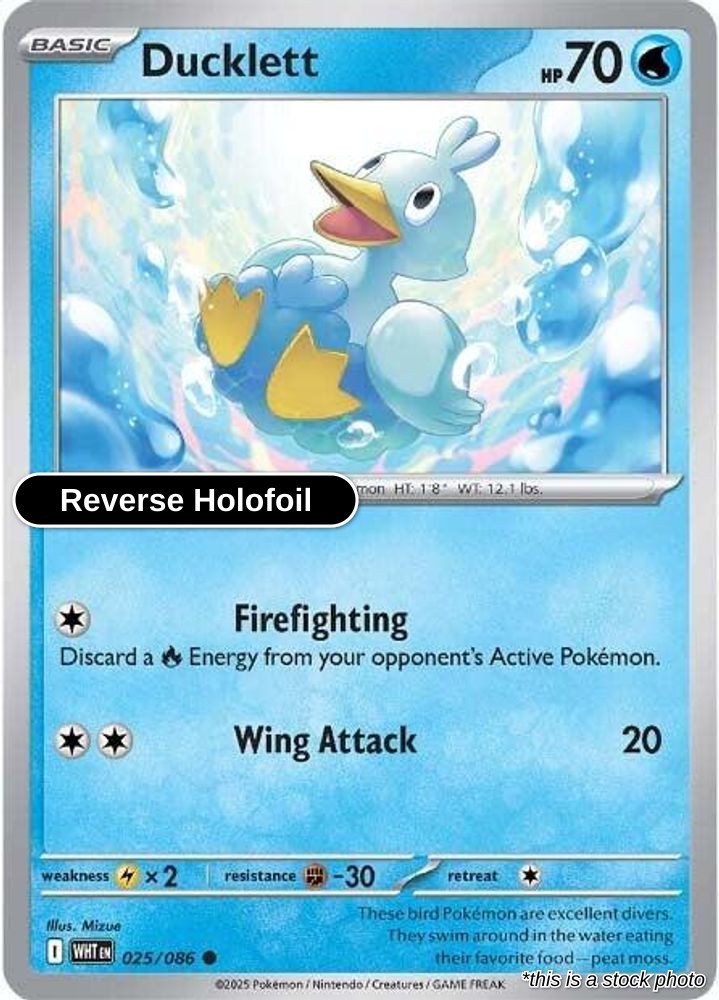 Ducklett - 025/086 - [WHT - SV: White Flare] - Reverse Holofoil