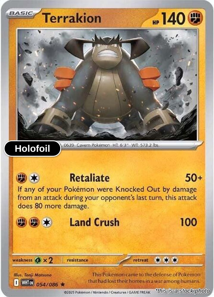 Terrakion - 054/086 - [WHT - SV: White Flare] - Holofoil