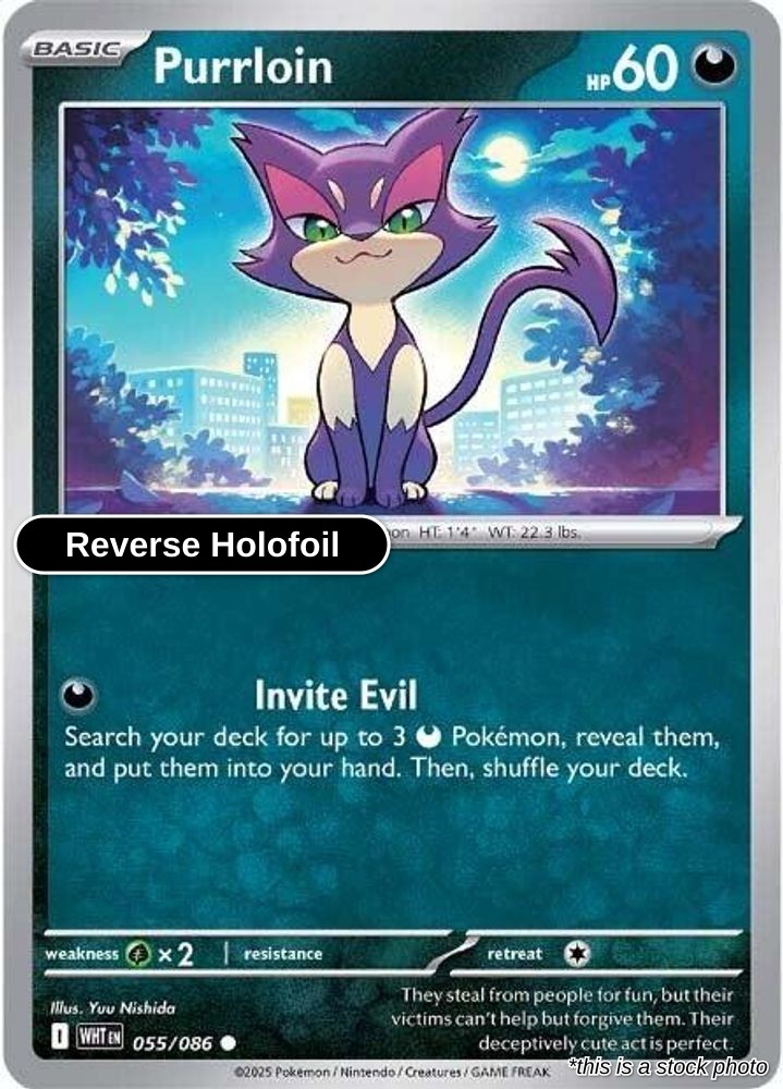 Purrloin - 055/086 - [WHT - SV: White Flare] - Reverse Holofoil