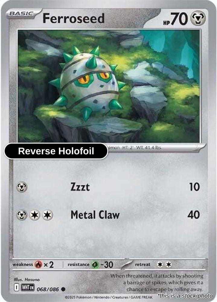 Ferroseed - 068/086 - [WHT - SV: White Flare] - Reverse Holofoil