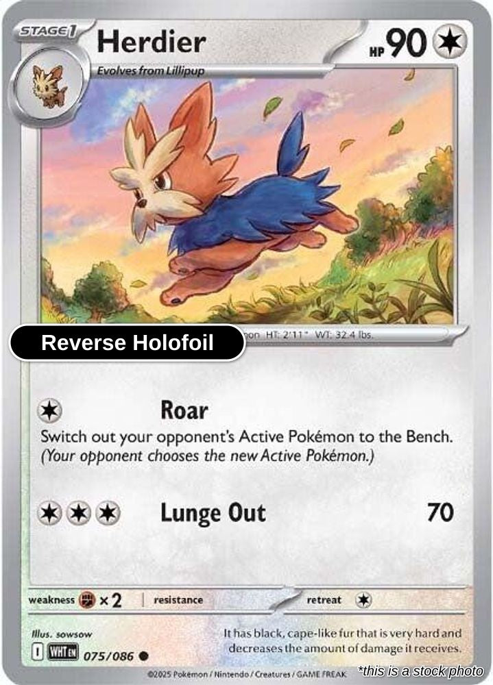 Herdier - 075/086 - [WHT - SV: White Flare] - Reverse Holofoil