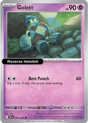 Golett - 042/086 - [BLK - SV: Black Bolt] - Reverse Holofoil