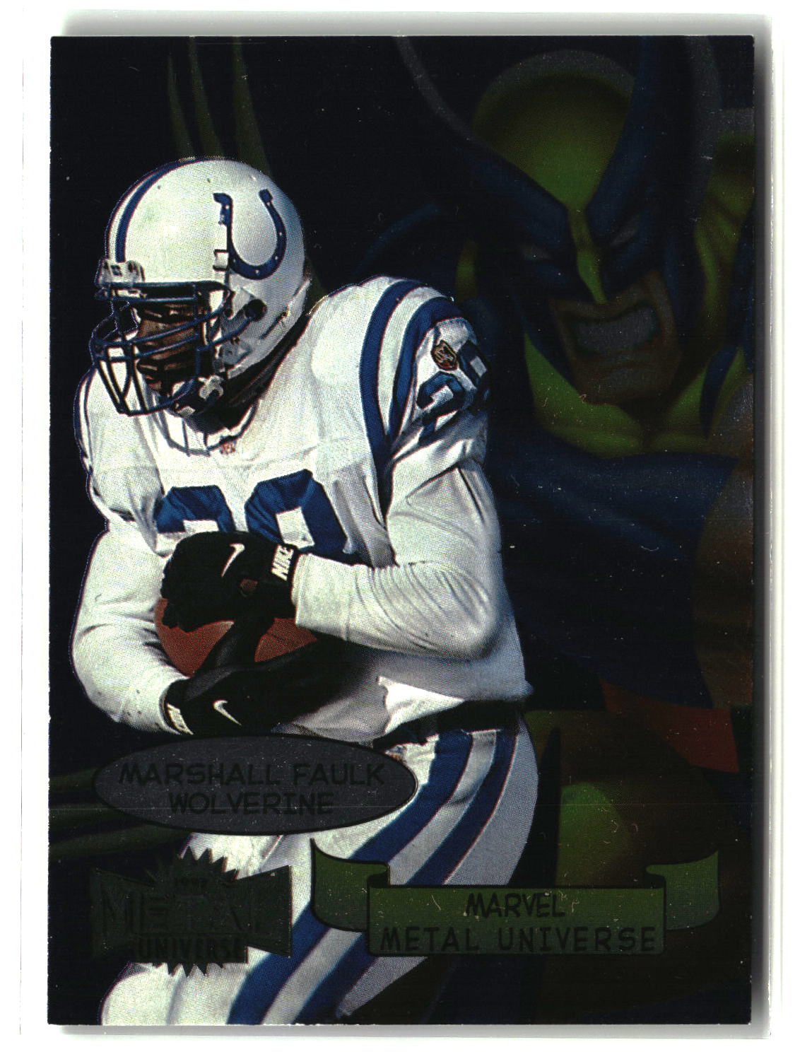 Marshall Faulk 1997 Metal Universe Marvel Metal Universe #14