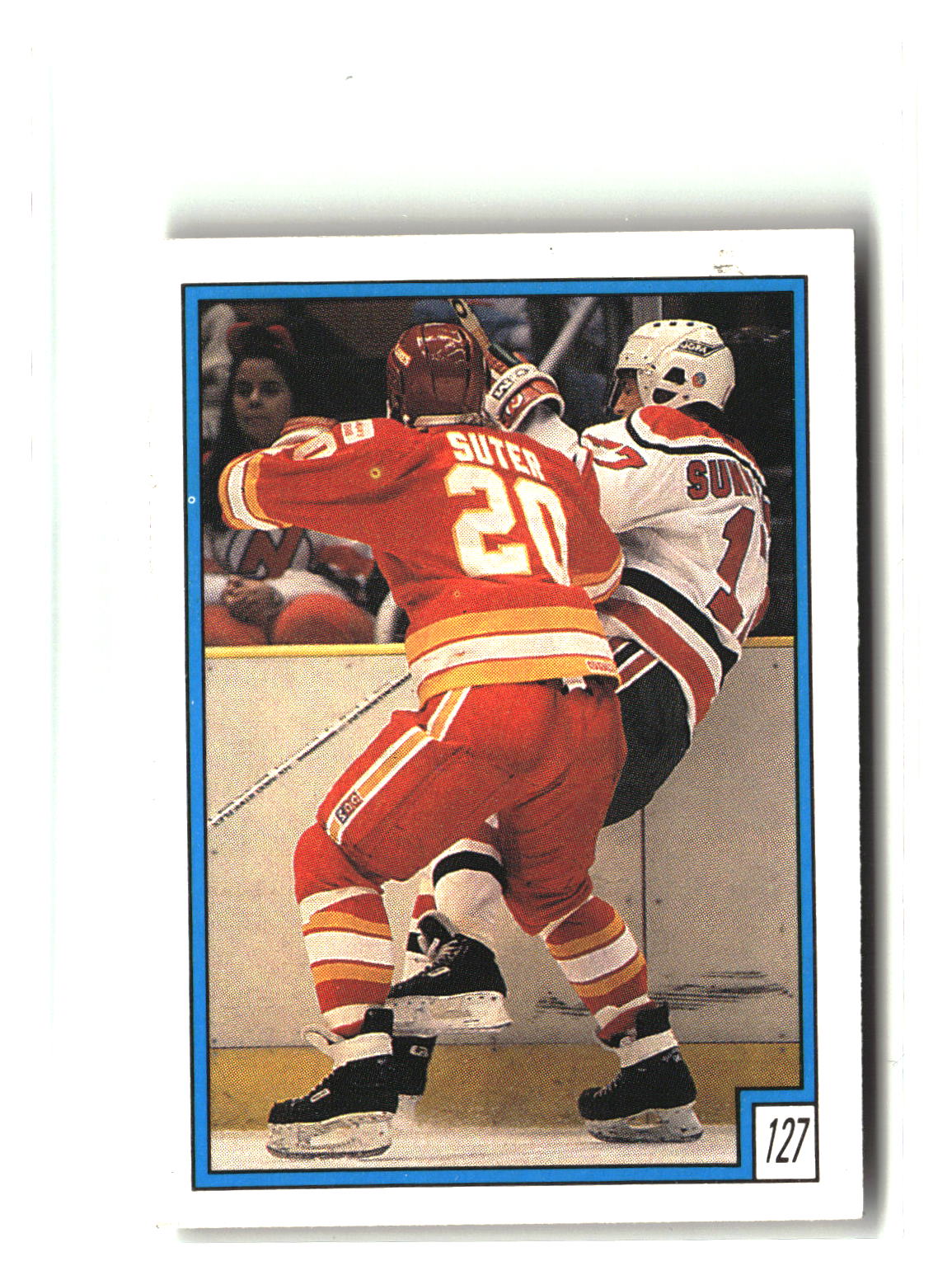 Flames / Devils Action 1989-90 O-Pee-Chee Stickers #127
