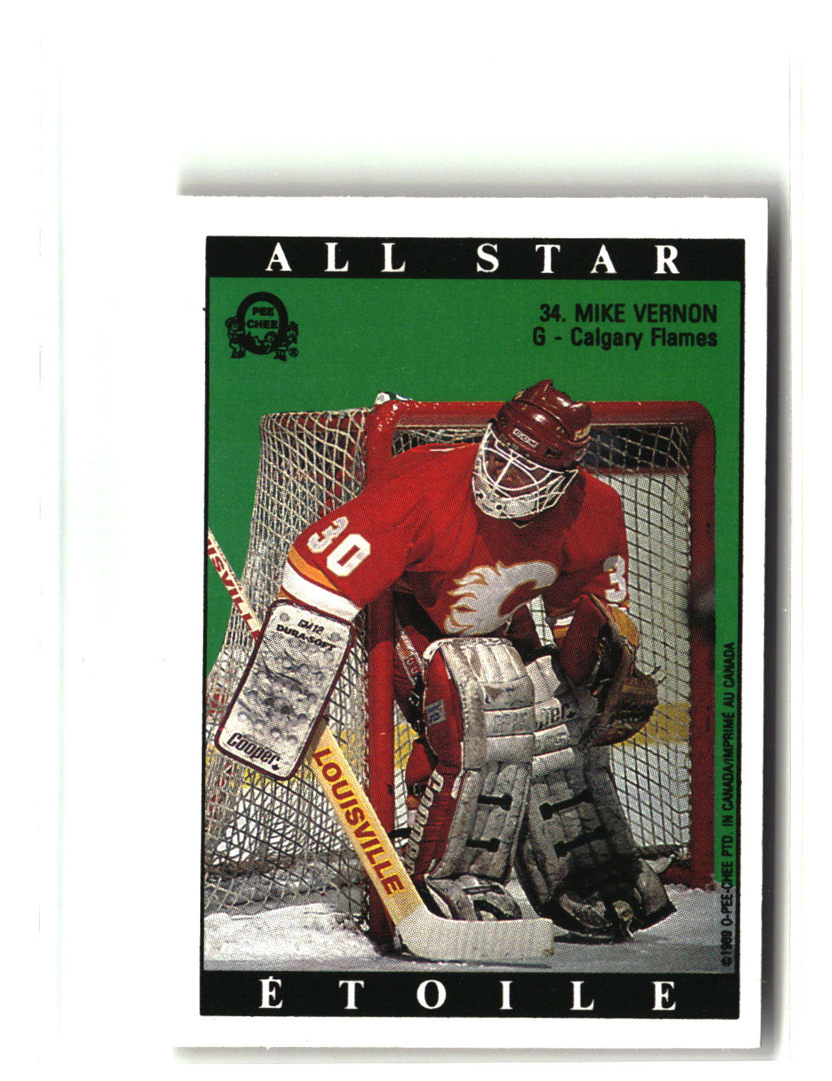 Mike Vernon 1989-90 O-Pee-Chee Stickers Future-Star/All-Star-Backs #34