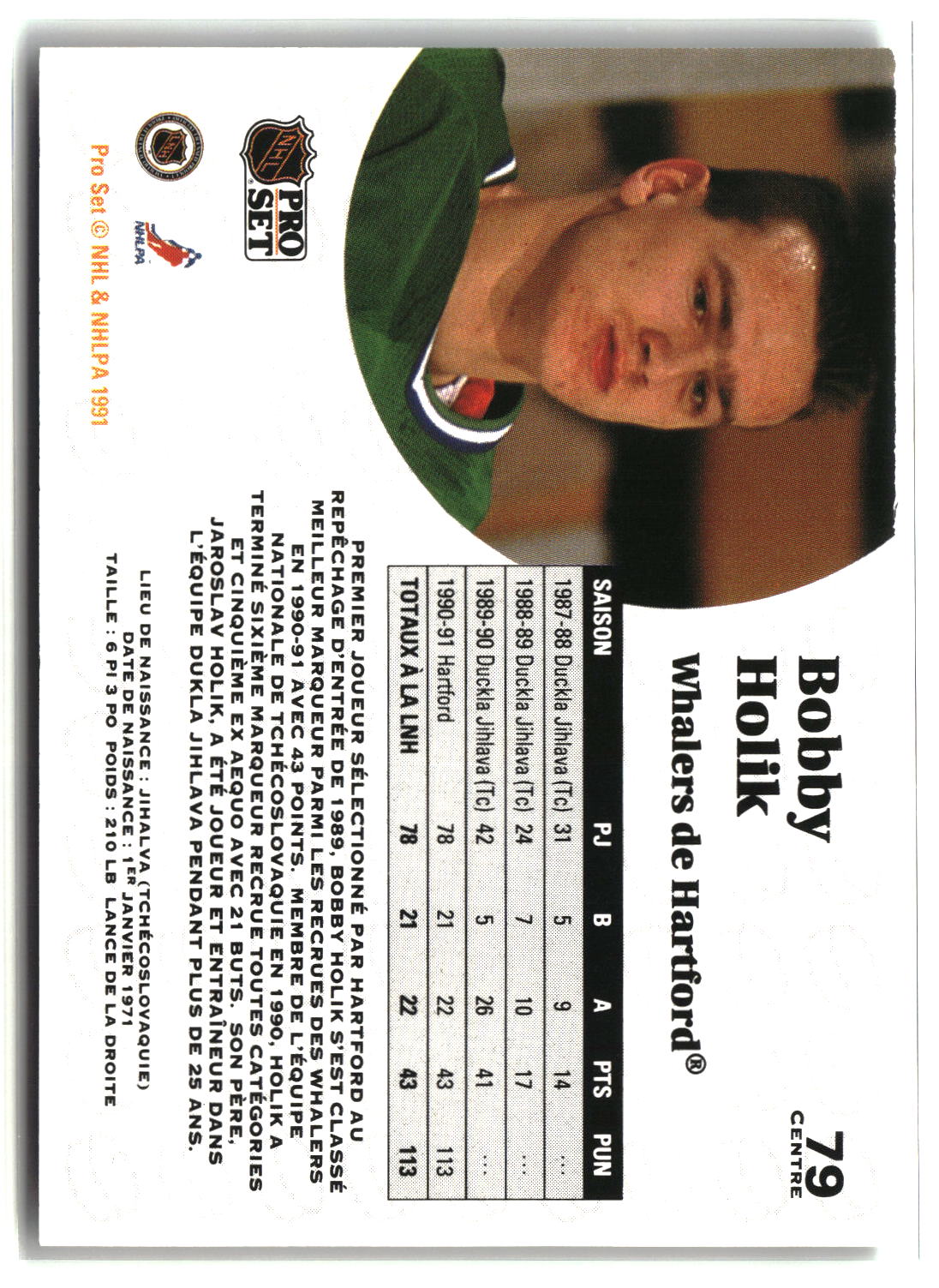 Bobby Holik 1991-92 Pro Set French #79