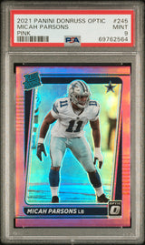 Micah Parsons 2021 Donruss Optic Pink #245 PSA 9