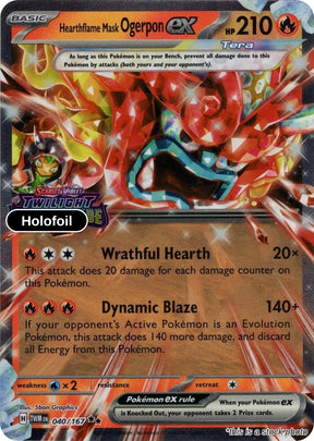 Hearthflame Mask Ogerpon ex (Twilight Masquerade Stamp)