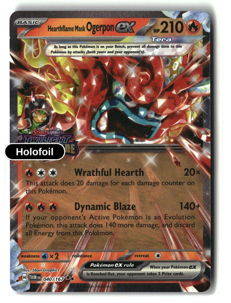 Hearthflame Mask Ogerpon ex (Twilight Masquerade Stamp)