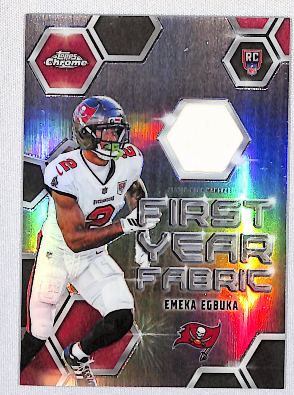 Emeka Egbuka 2025 Topps Chrome First Year Fabric #FYF-EE