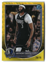 Anthony Davis 2025-26 Bowman Chrome Yellow Wave Refractors #BCV-131 #/75