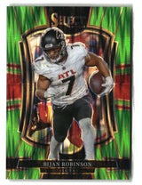 Bijan Robinson 2025 Panini Select Neon Green Prizm Shock #148 #/699