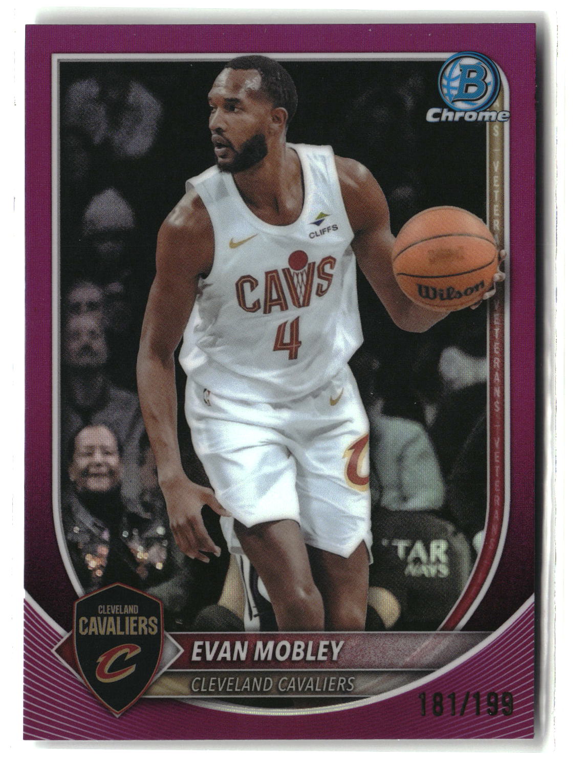 Evan Mobley 2025-26 Bowman Chrome Fuchsia Refractors #BCV-93 #/199