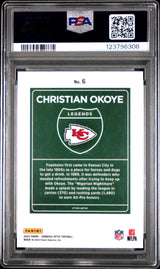 Christian Okoye 2024 Donruss Optic Downtown Legends #6 PSA 10