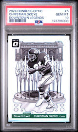 Christian Okoye 2024 Donruss Optic Downtown Legends #6 PSA 10