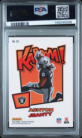 Ashton Jeanty 2025 Panini Absolute Kaboom! Horizontal Purple #33 PSA 9