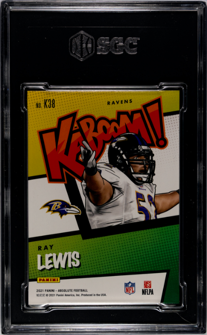 Ray Lewis 2021 Panini Absolute Kaboom #K38 SGC 9.5