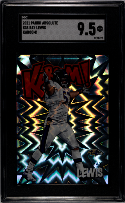 Ray Lewis 2021 Panini Absolute Kaboom #K38 SGC 9.5