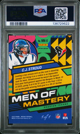 C.J. Stroud 2024 Panini Mosaic Men of Mastery Mosaic Black #6 #/1 PSA 8