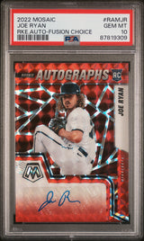 Joe Ryan 2022 Panini Mosaic Rookie Autographs Fusion #RAM-JR PSA 10
