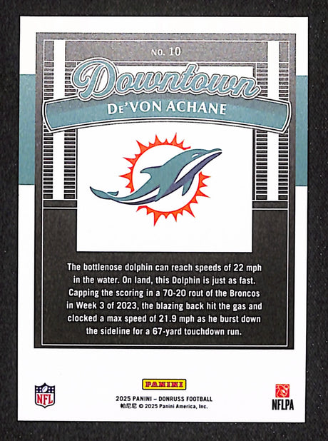De’Von Achane 2025 Donruss Downtown! #10