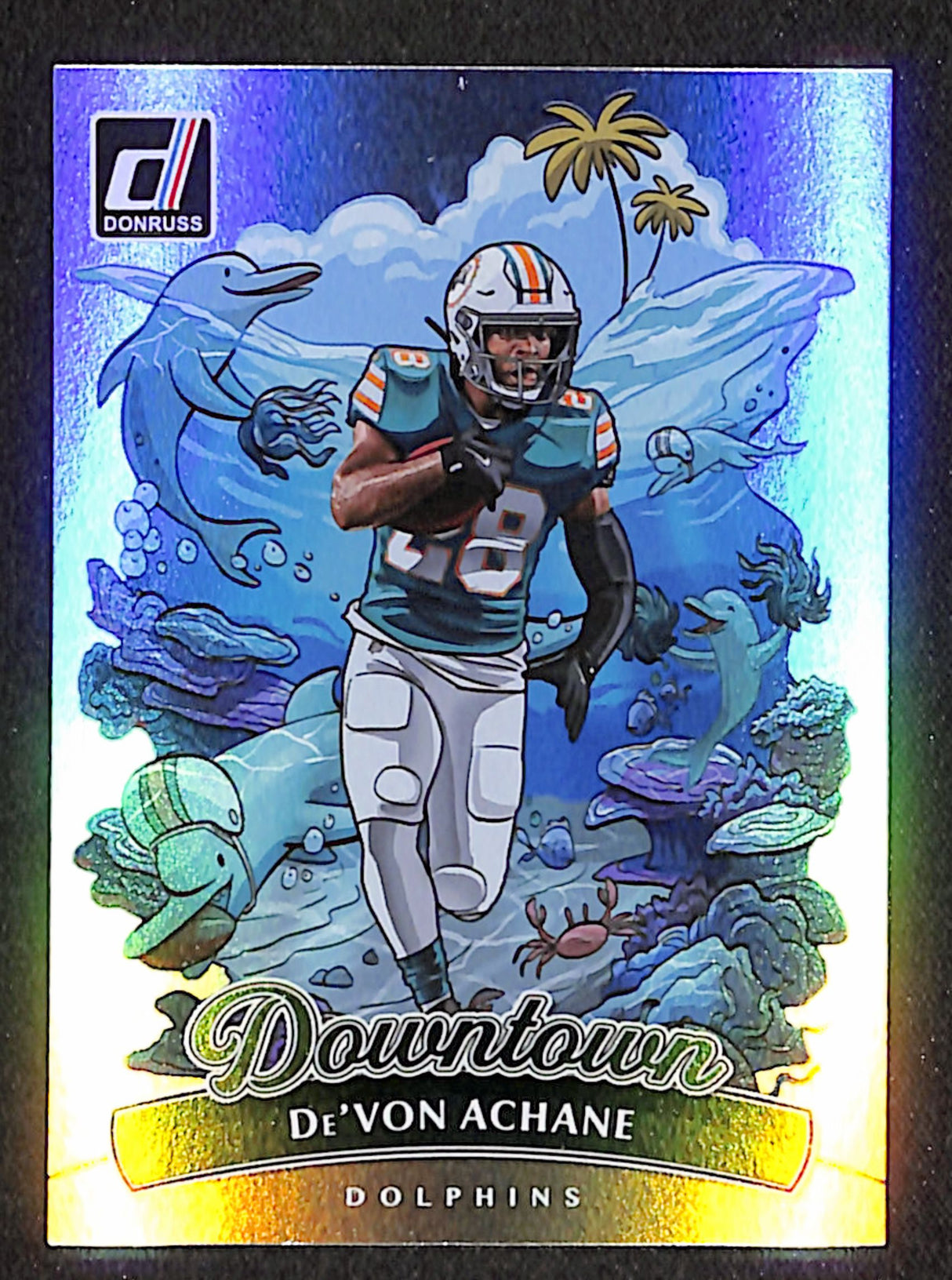 De’Von Achane 2025 Donruss Downtown! #10