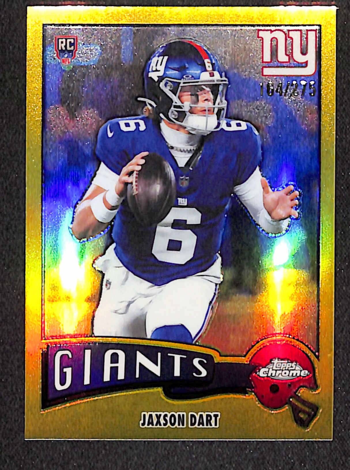 Jaxson Dart 2025 Topps Chrome 1975 Topps Yellow Refractor #1975-25 #/275