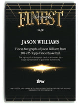 Jason Williams 2024-25 Finest Finest Auto Green Geometric Refractor #FA-JW #/75