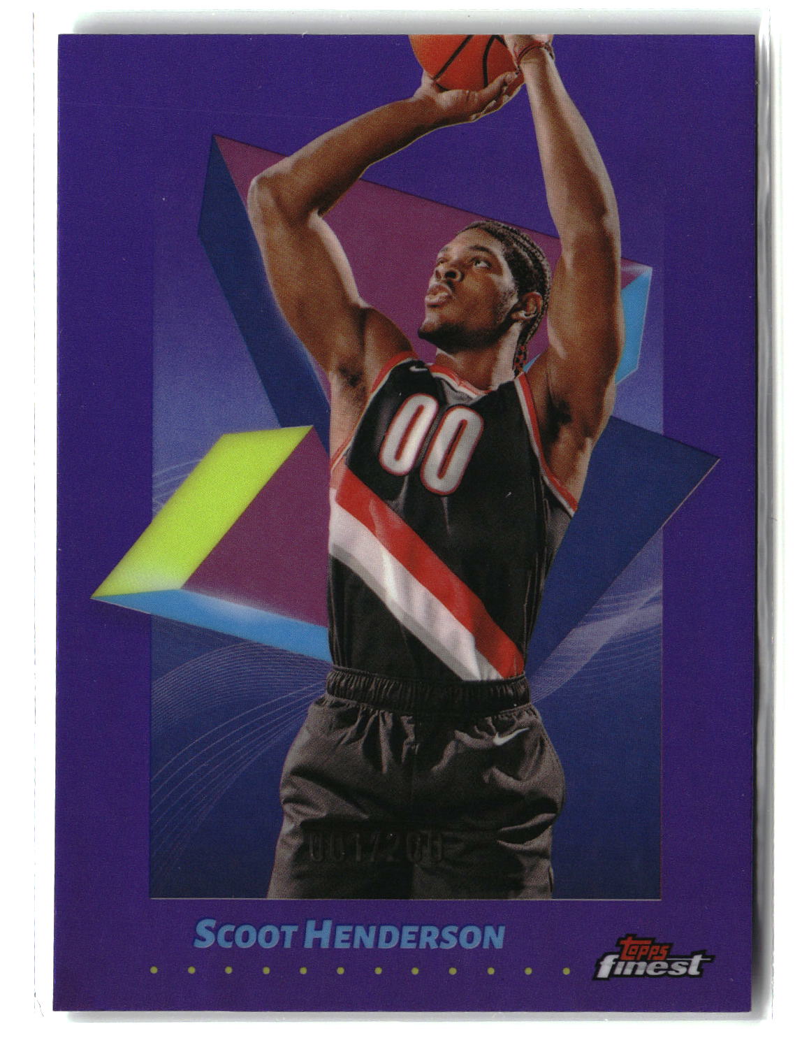 Scoot Henderson 2024-25 Finest Purple Refractor #77 #/200
