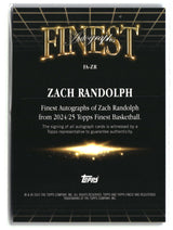 Zach Randolph 2024-25 Finest Autographs Blue Geometric Refractor #FA-ZR #/99