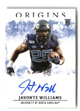 Javonte Williams 2021 Panini Chronicles Draft Picks Origins Rookie Auto #OA-JVW