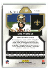 Drew Brees 2021 Panini Prizm Blue Wave #309 #/199