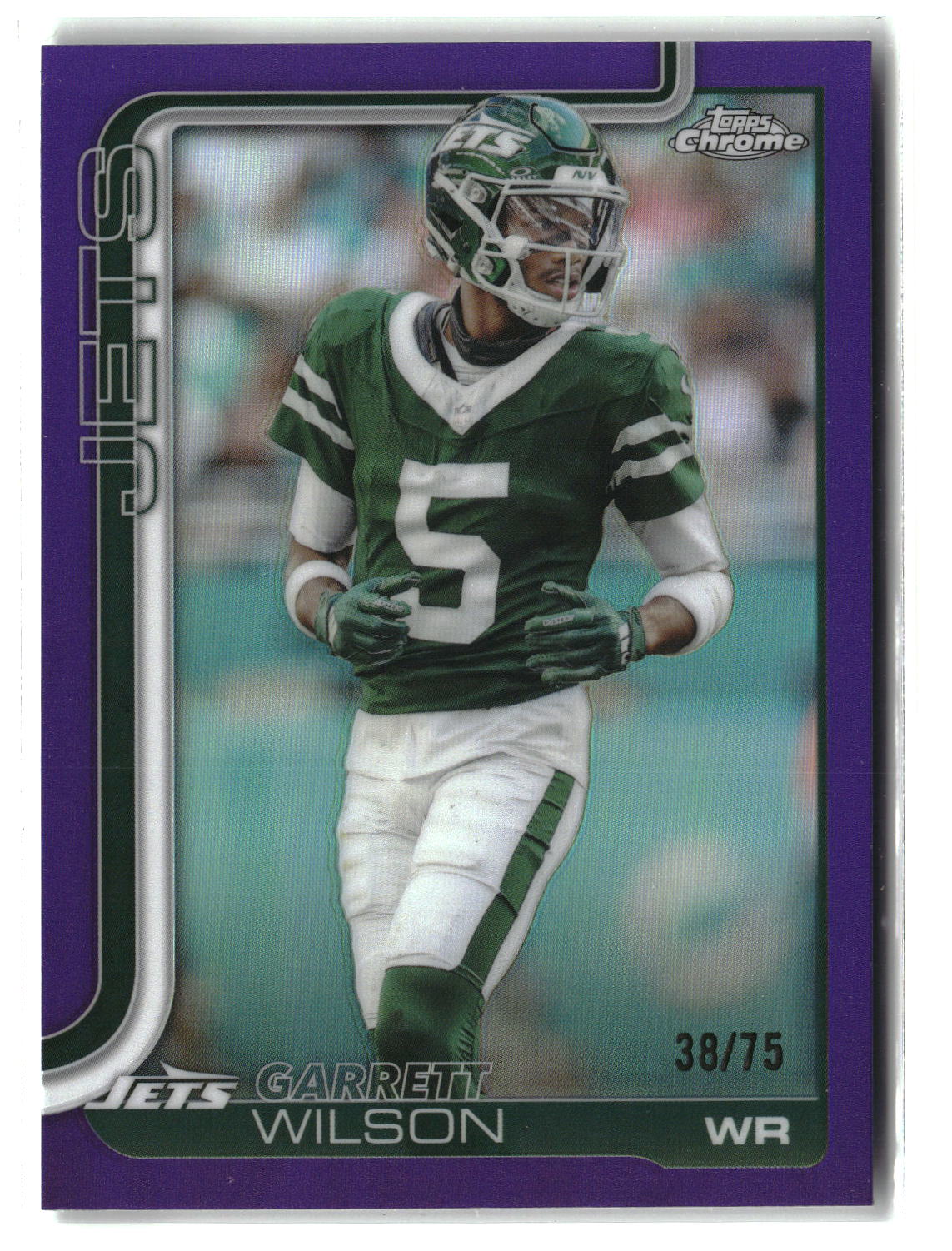 Garrett Wilson 2025 Topps Chrome Purple Refractor #235 #/75