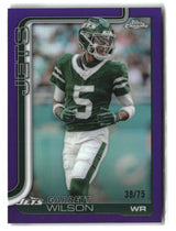 Garrett Wilson 2025 Topps Chrome Purple Refractor #235 #/75