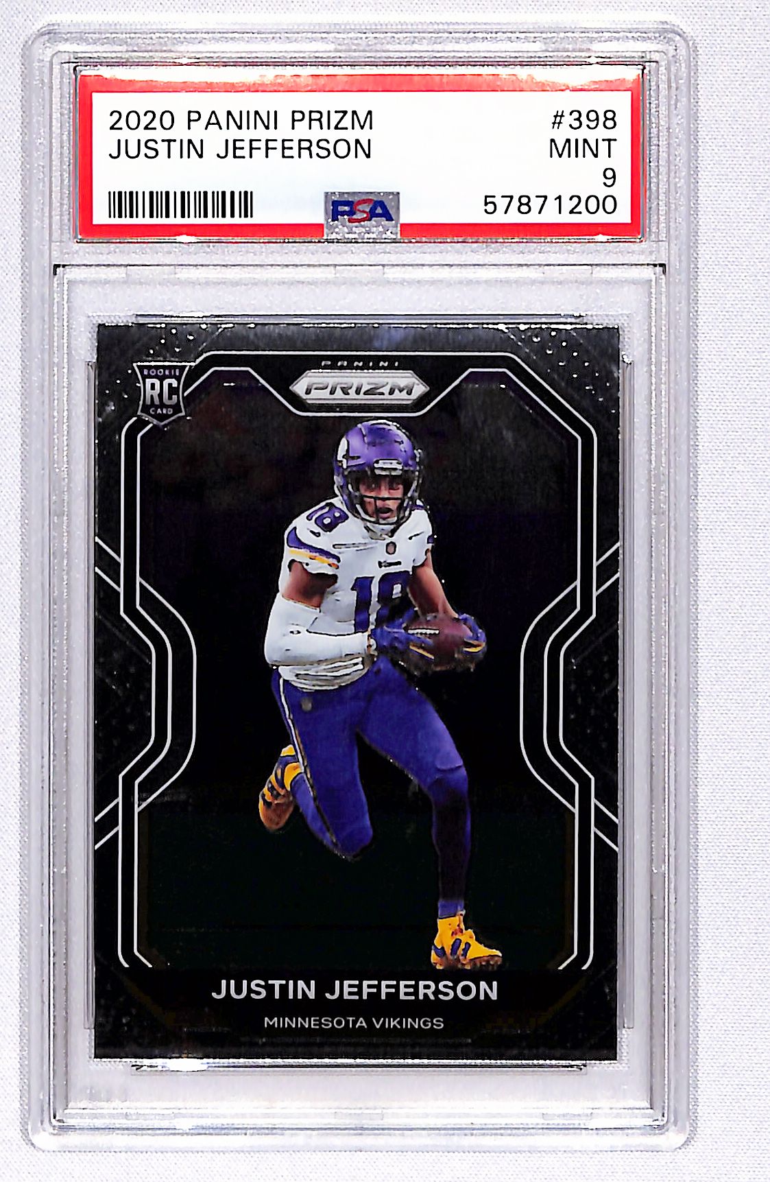 Justin Jefferson 2020 Panini Prizm #398 PSA 9
