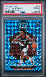 Scoot Henderson 2023-24 Panini Mosaic Reactive Blue #216 PSA 10