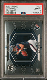 C.J. Stroud 2023 Panini Mosaic #ND-3 PSA 10