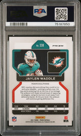 Jaylen Waddle 2021 Panini Prizm Neon Green Pulsar #338 PSA 10