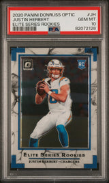 Justin Herbert 2020 Donruss Optic Rookie Elite Series #ESR-JH PSA 10