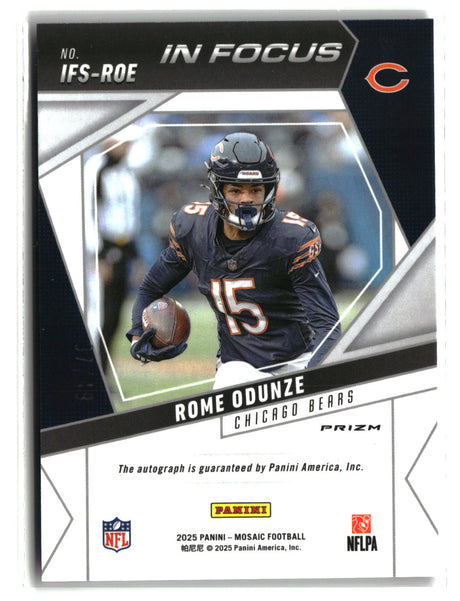 Rome Odunze 2025 Panini Mosaic In Focus Signatures #IFS-ROE