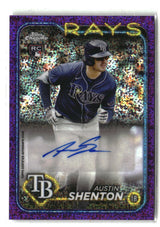 Austin Shenton 2024 Topps Chrome Update Auto Purple Speckle #AC-ASH #/299