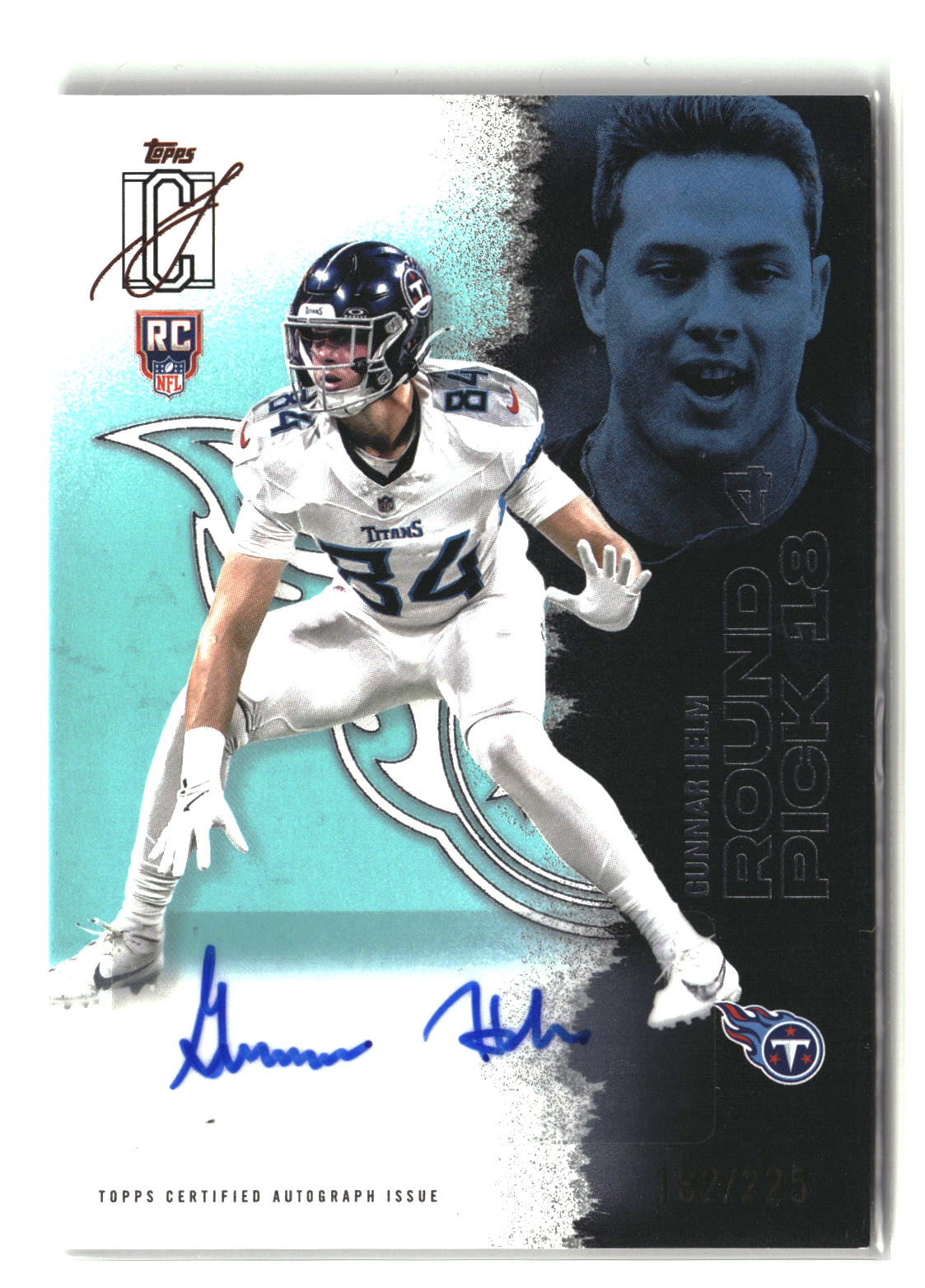 Gunnar Helm 2025 Topps Signature Class Autographs Teal #166 #/225
