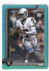 Geno Smith 2025 Topps Chrome Chrome Autographs Teal Refractor #BA-GS #/299