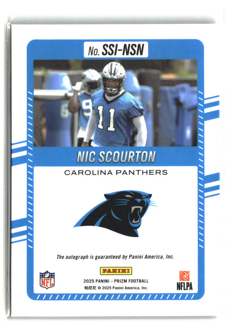 Nic Scourton 2025 Panini Prizm Significant Signatures #SSI-NSN