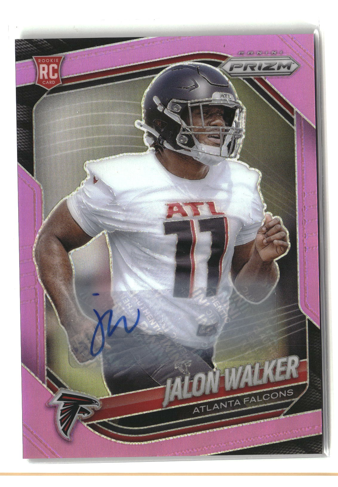 Jalon Walker 2025 Panini Prizm Prizm Rookie Autographs Pink #398