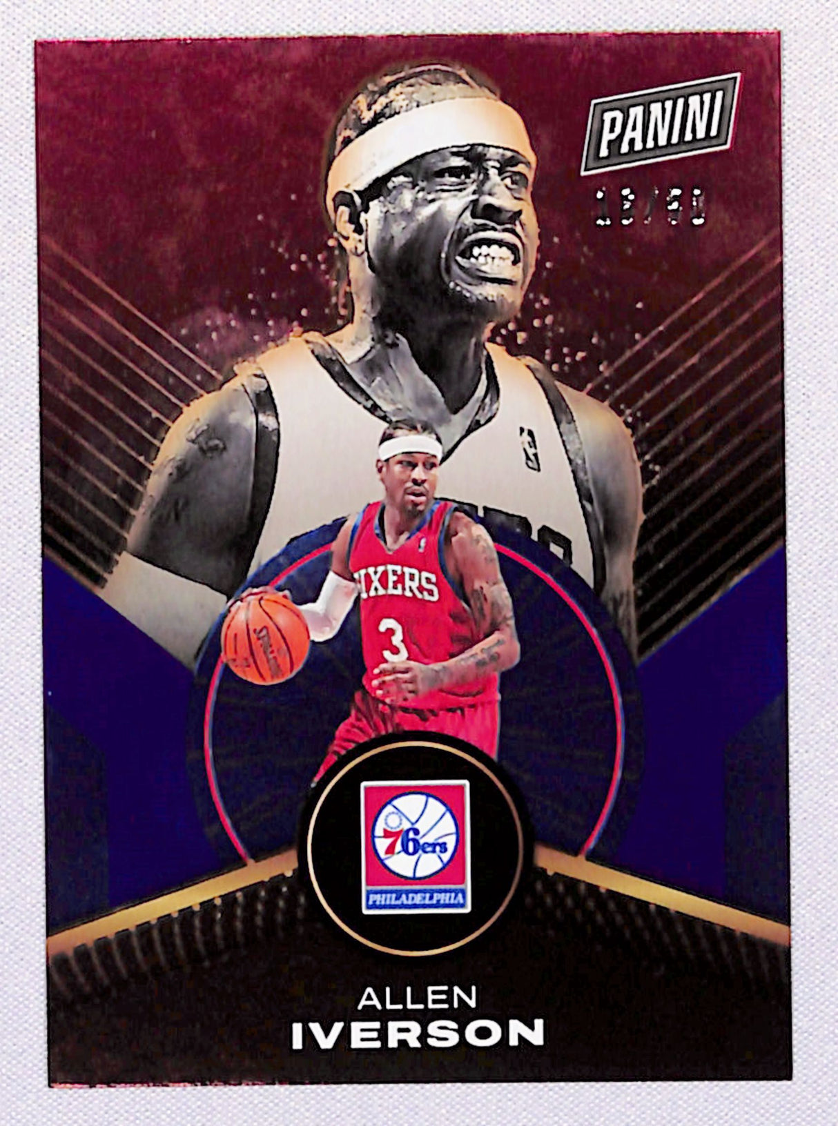 Allen Iverson 2024-25 Panini Player of the Day Blue #53 #/50