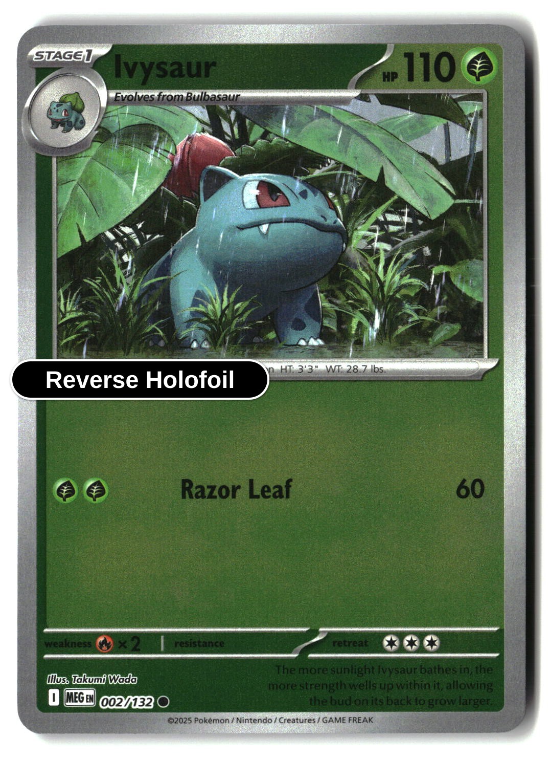 Ivysaur - 002/132 - [MEG - ME01: Mega Evolution] - Reverse Holofoil