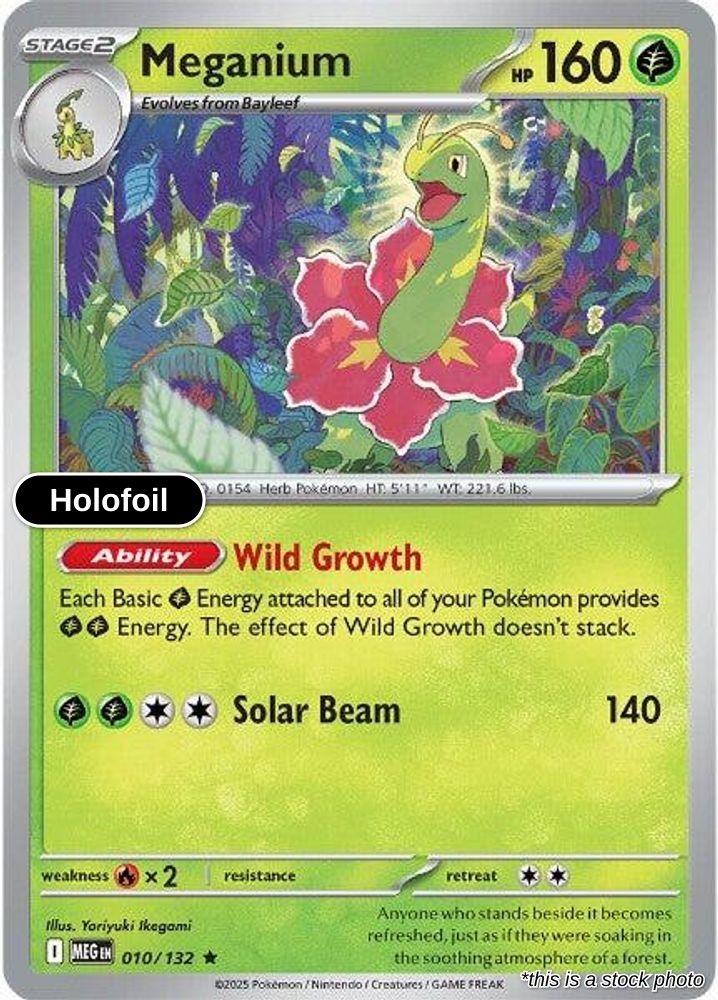 Meganium - 010/132 - [MEG - ME01: Mega Evolution] - Holofoil